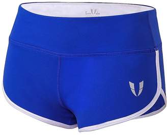 ABS by Allen Schwartz FIRM Women's Mini Stretch Active Yoga Shorts Running Shorts Slim Fit (, Blue)