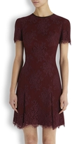 Thumbnail for your product : Erdem Aubrey bordeaux lace mini dress