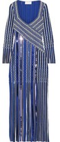 Thumbnail for your product : Peter Pilotto Fringed Sequin-embellished Jacquard-knit Gown