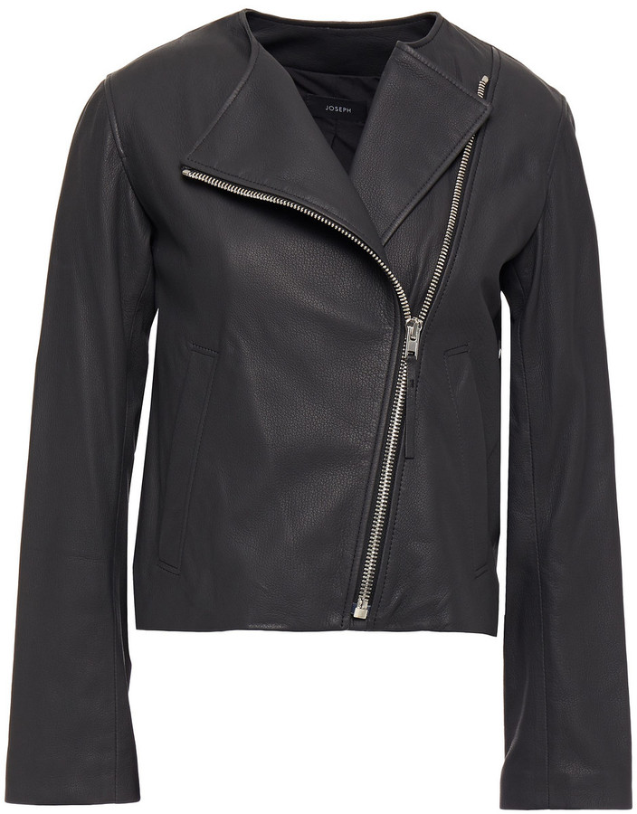 Joseph Alto Cropped Leather Biker Jacket - ShopStyle