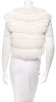 Thumbnail for your product : Oscar de la Renta Cropped Fur Vest w/ Tags