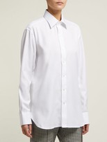 Thumbnail for your product : Emma Willis Herringbone Long-sleeved Cotton Shirt - White