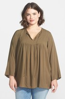 Thumbnail for your product : MICHAEL Michael Kors Studded Flutter Top (Plus Size)