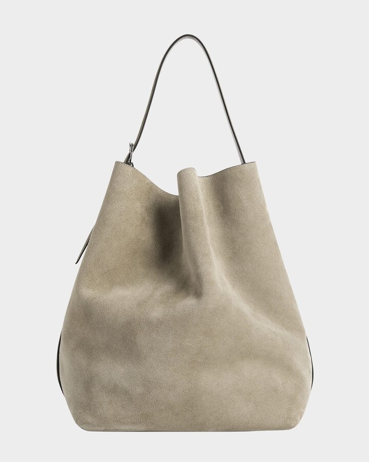 Totême Large Belted Suede Tote Bag