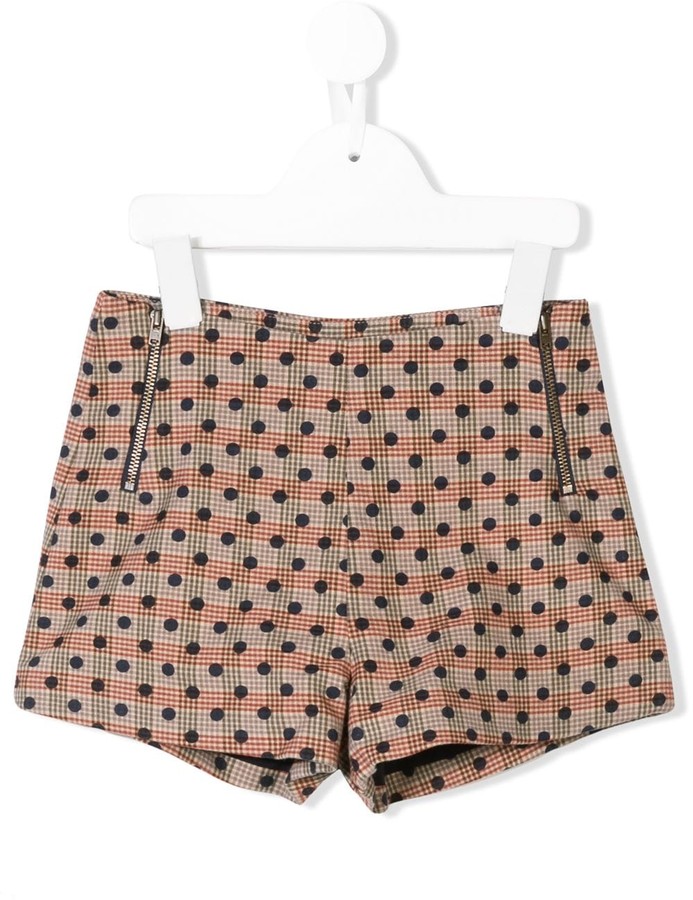 Knot Checked Short Shorts ShopStyle