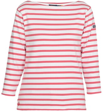 Ralph Lauren Polo Striped Cropped Sleeve Top