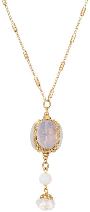 2028 Opal Spinner Drop Necklace