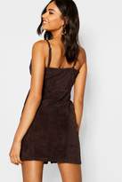 Thumbnail for your product : boohoo Popper Front Cord Dress