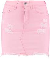 Thumbnail for your product : boohoo Pink Distressed Denim Mini Skirt