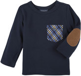 Thumbnail for your product : Andy & Evan Long-Sleeve Plaid-Pocket Jersey Tee, Navy, Size 3-24 Months