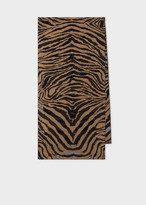Thumbnail for your product : Paul Smith Brown 'Zebra Stripe' Lightweight Scarf