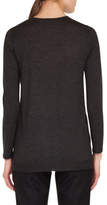 Thumbnail for your product : Akris Round-Neck Long-Sleeve Cashmere-Silk Knit Tunic