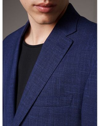Burberry Modern Fit Wool Silk Linen Tailored Half-canvas Jacket