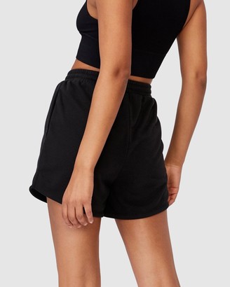 Cotton On Body Active - Women's Black High-Waisted - Lifestyle On Ya Bike Fleece Shorts - Size M at The Iconic