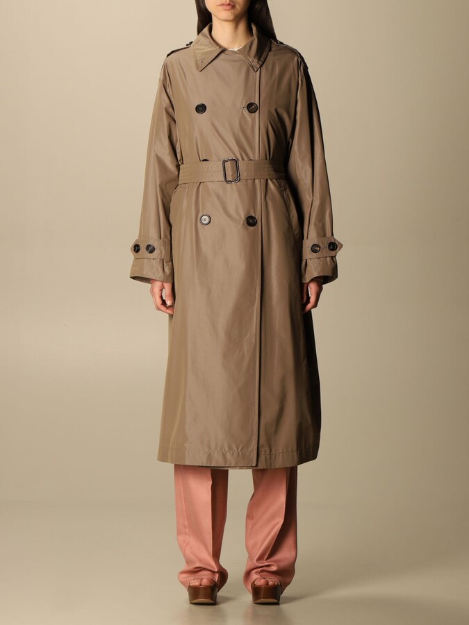 Max Mara The Cube Double-breasted trench coat Cimper - ShopStyle