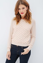 Thumbnail for your product : Forever 21 Floral Crochet-Paneled Sweater