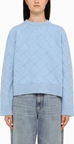 Light blue wool crew-neck sweater 