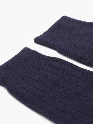 Pantherella Waddington Rib-knitted Cashmere-blend Socks - Navy