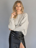Thumbnail for your product : Just Female Corn Knit Sweatshirt in Light Fog