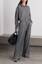 Thumbnail for your product : Ninety Percent + Net Sustain Striped Organic Cotton-blend Jacquard Jumpsuit