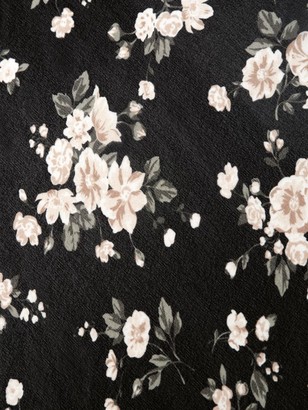 Michael Kors Asymmetric Floral Silk Chiffon Midi Skirt