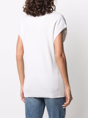Malo ribbed-knit cashmere T-shirt