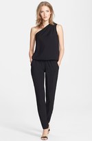 Thumbnail for your product : Lulu Ramy Brook 'Lulu' One-Shoulder Stretch Silk Charmeuse Jumpsuit