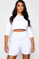 Thumbnail for your product : boohoo Plus Rib Cycle Short