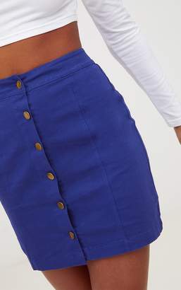 PrettyLittleThing Blue Cammie Denim Mini Skirt