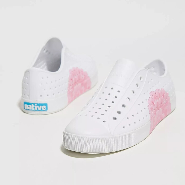 Native Men's Jefferson 11100101-8966 White Floral Casual Shoes JOBB1730