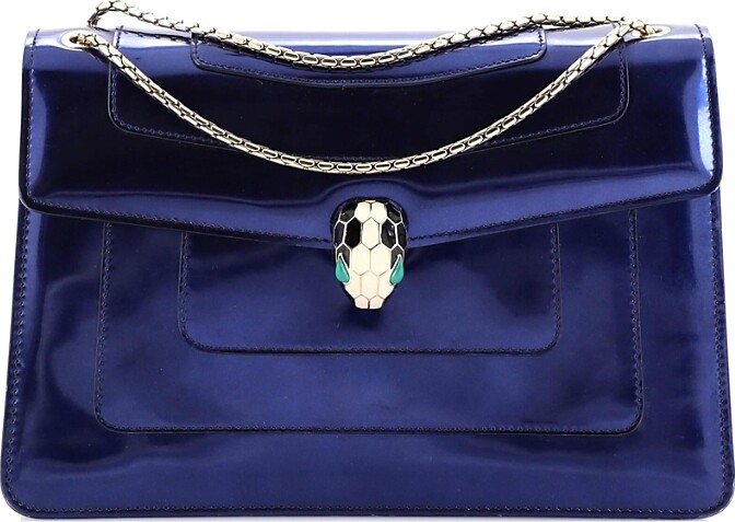 Pre-Owned Bvlgari Medium Serpenti Forever Shoulder Bag Patent