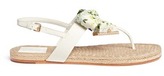 Thumbnail for your product : Nobrand 'Penny' floral print bow thong espadrille sandals