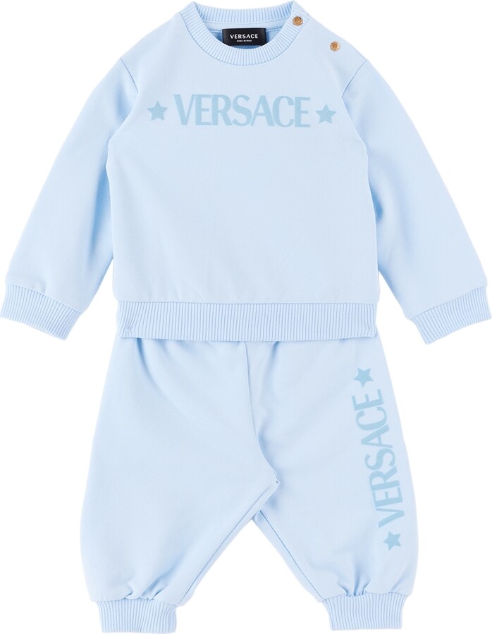 Versace Baby Blue Flocked Sweatsuit - ShopStyle Girls' Sweatshirts