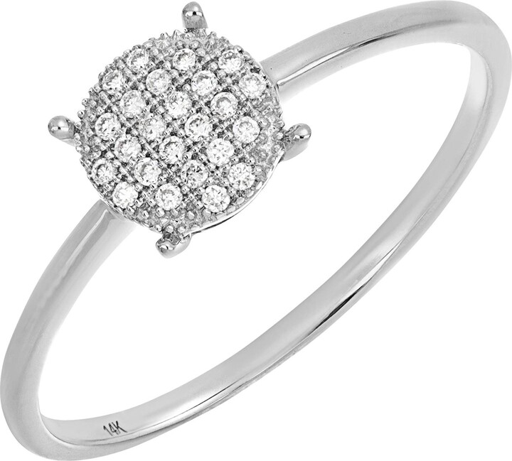 Carrière Jewelry Diamond Pavé Disc Ring - 0.05ct.