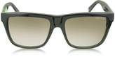 Jimmy Choo ALEX/N/S 9H7JS Black Leopard Print Square Frame Sunglasses