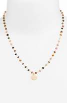 Thumbnail for your product : Nashelle 14k-Gold Fill Mini Initial Disc Tourmaline Chain Necklace