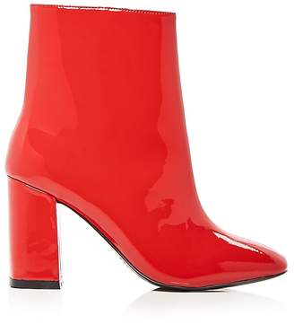 Jaggar Women's Patent Leather Block Heel Booties