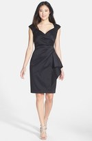 Thumbnail for your product : Marina Stretch Taffeta Faux Wrap Dress