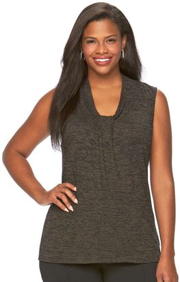 Dana Buchman Plus Size Knotted V-Neck Top