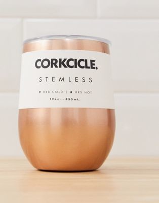 Corkcicle copper stemless 355ml travel cup
