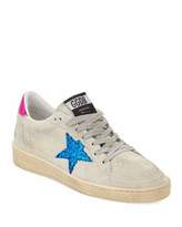 Thumbnail for your product : Golden Goose Ball Star Glitter & Suede Sneakers