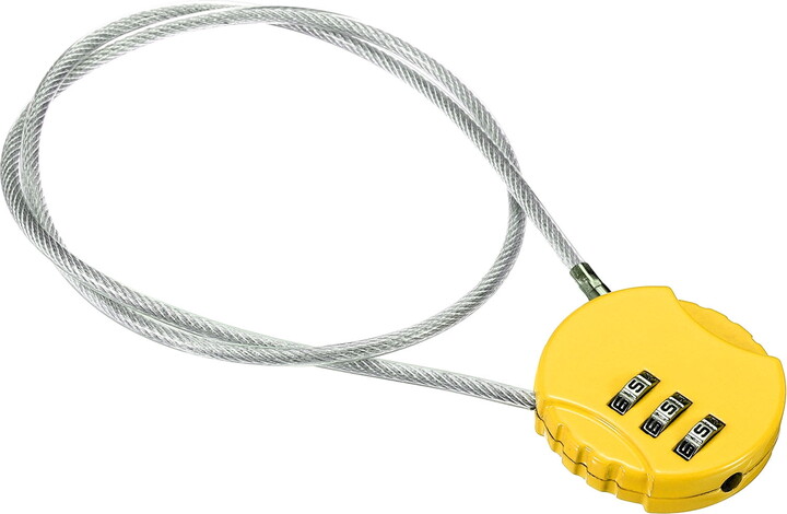 Unique Bargains Small Combination Lock 3 Digits Padlock Yellow