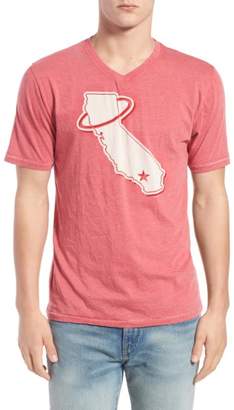 Red Jacket 'California Angels' Graphic V-Neck T-Shirt