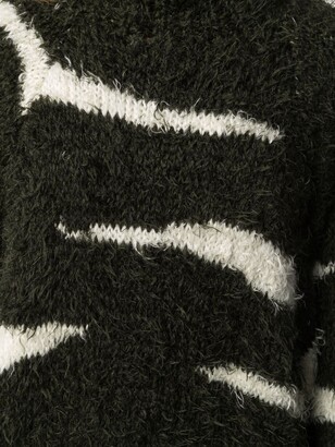 ATTICO Zebra-stripe jumper dress