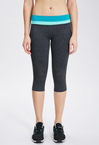 Thumbnail for your product : Forever 21 active heathered yoga capri leggings