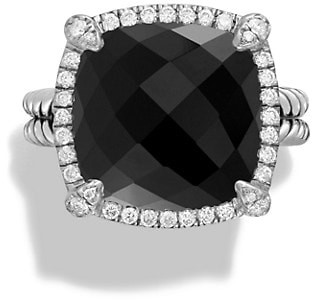 David Yurman Chatelaine Pave Bezel Ring with Gemstone & Diamonds