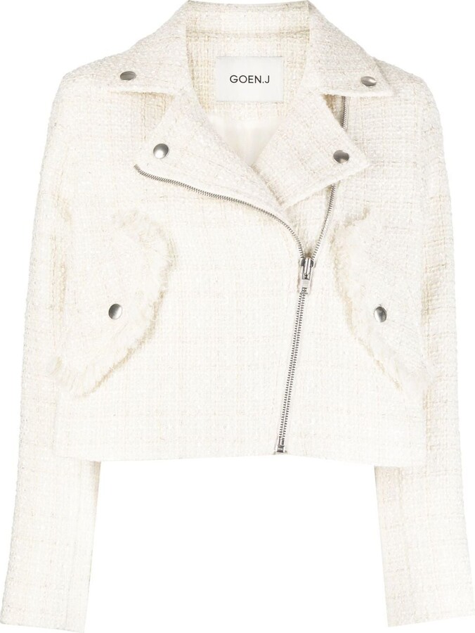 Zip Front Tweed Jacket | ShopStyle