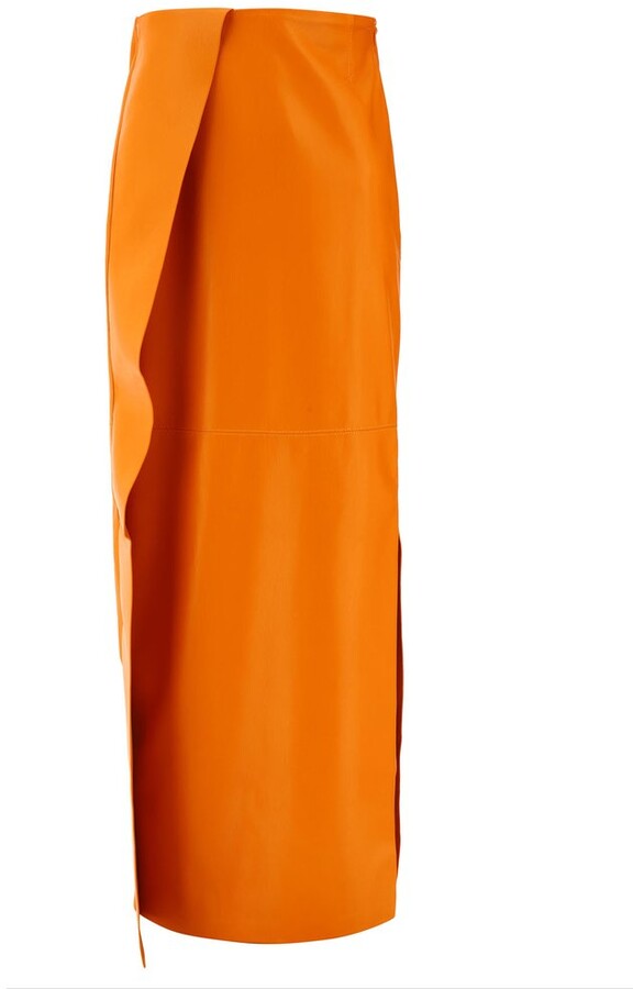 Long Orange Skirt | Shop the world's largest collection of fashion 