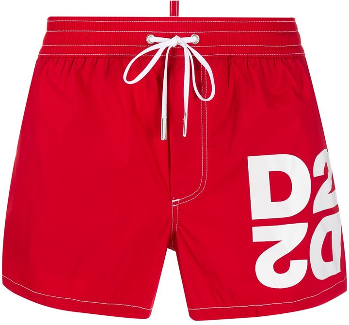 DSQUARED2 Drawstring Logo Swim Shorts - ShopStyle
