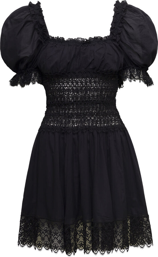 Charo Ruiz Ibiza 'melissa' Black Mini Dress With Guipure-lace Detailing ...